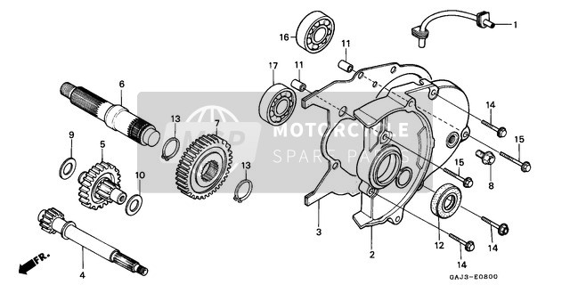 21395GAH000, Dichtung, Getriebedeckel, Honda, 3